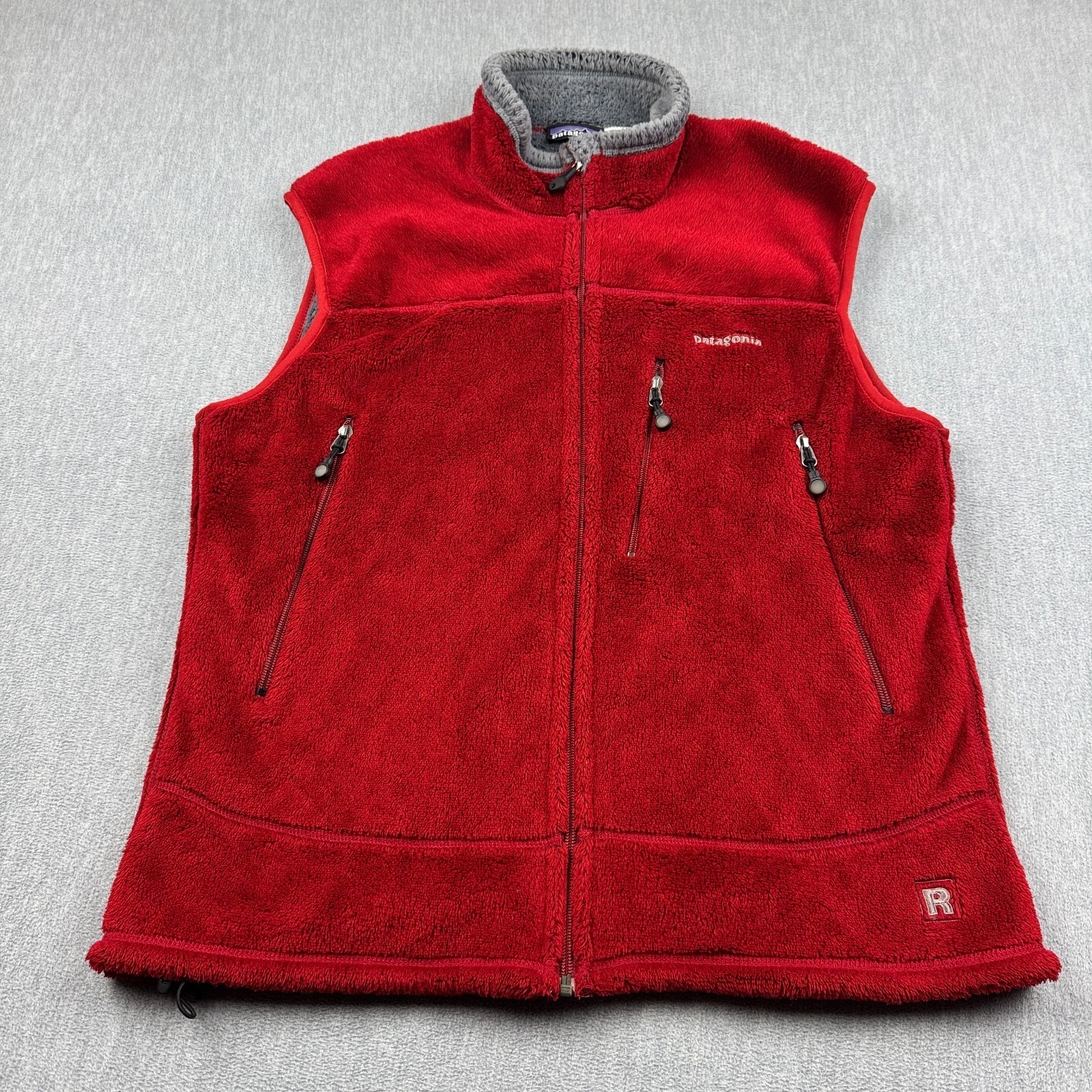 Vintage Patagonia R4 Vest Mens Large Red Full Zip Fleece Outdoors Usa Made 36200